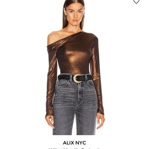 ALIX NYC Gold Bodysuit Size M Never Worn